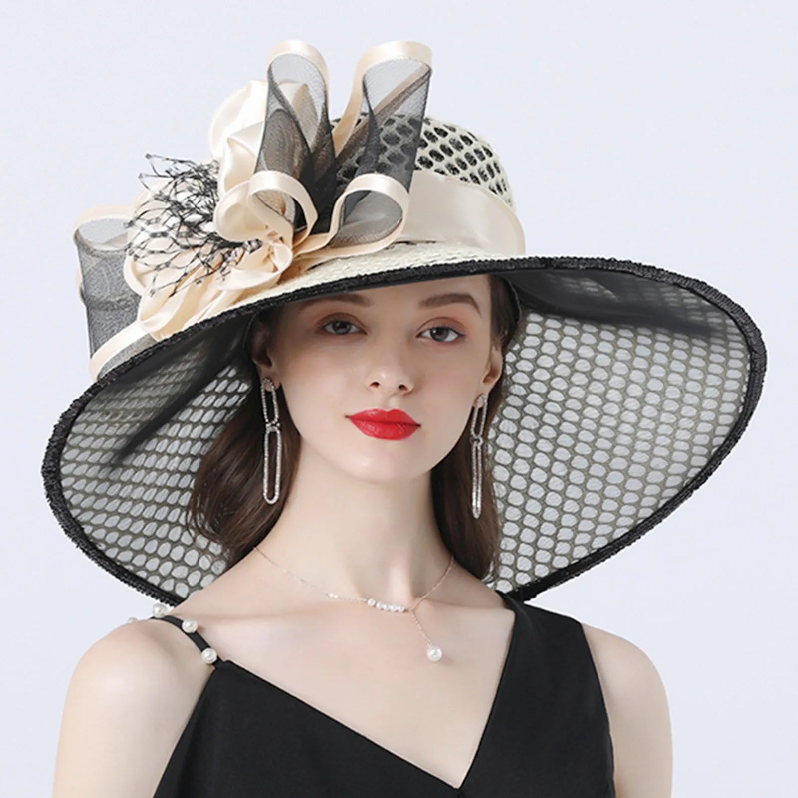 Wide Brim Phrase Women Hat for Church, Weddings, Tea Party, Sunhats