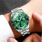 Fashion Men Business Watches Stainless Steel Band Men Calendar Quartz Watch Casual Clock Sports Wristwatch Reloj Hombre mbzr