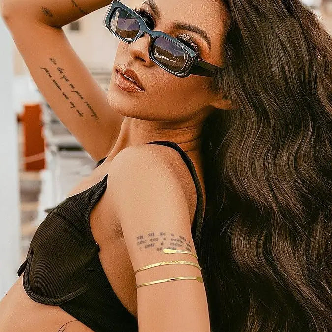 6-Piece bracelet set European and American hot-selling personalized geometric metal spiral leaf arm ring bracelet 6-piece set female