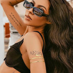 6-Piece bracelet set European and American hot-selling personalized geometric metal spiral leaf arm ring bracelet 6-piece set female