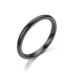 1PC 2mm Thin Stainless Steel Rings Rose Gold Fashion Simple Titanium Steel Rings for Women Girl Gifts