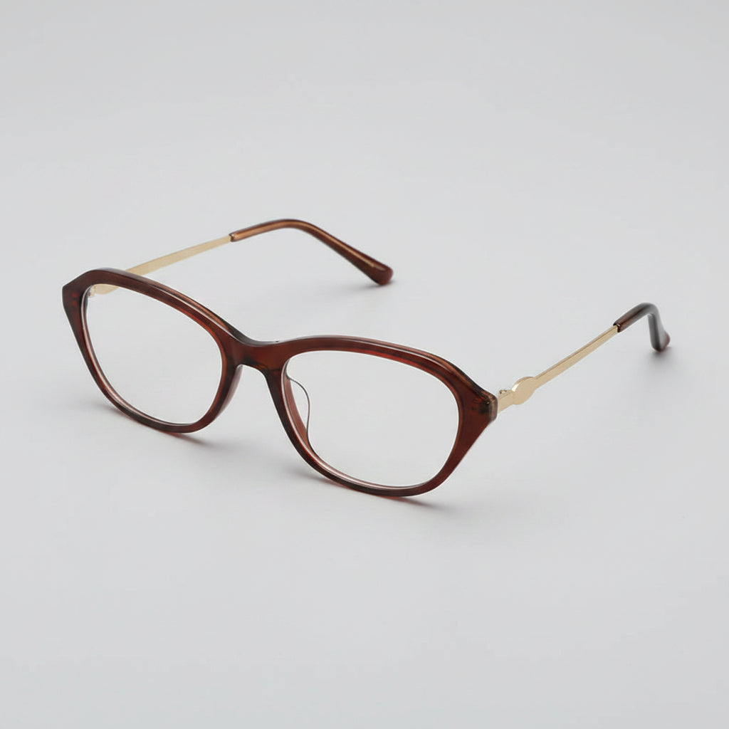 Oval Shaped Myopia Glasses Durable Anti Blue Light with Metal Frames Finished Myopia Glasses Suitable for Various Face Shapes mbzr