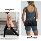 14 inch Small Gym Bag for Women & Men, Mini Duffel Bag for Travel Sports Lightweight Carry On Bag, Black mbzr