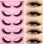 5 Pairs Of Luxurious Fluffy False Eyelashes - Thick, Wispy, 3D Volume, Reusable, Soft, Lightweight, Faux Mink Strip Lashes For D mbzr