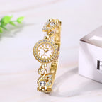 Ladies Watch Quartz Ultra thin full diamond case Arabic numerals scale full diamond cygnet decorated watch band Ladies bracelet