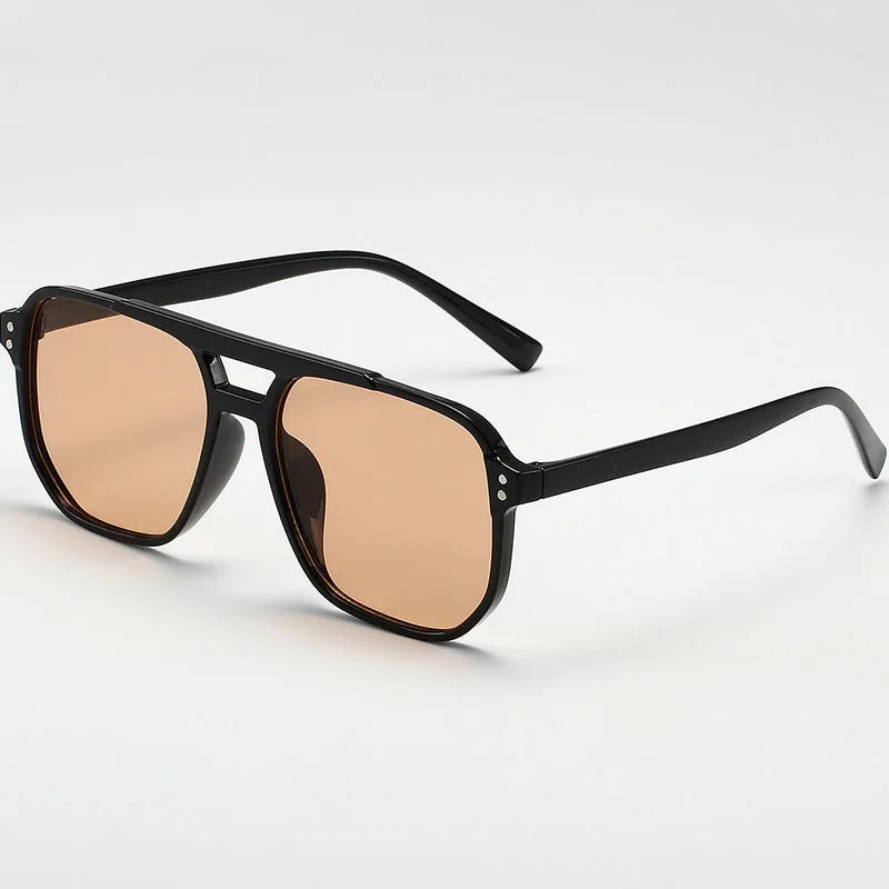 2026 New Retro Double Beam Sunglasses Fashion Trendy Outdoor UV Protection Sunscreen Sunglasses For Women And Men Daily Commuting Travel Wear