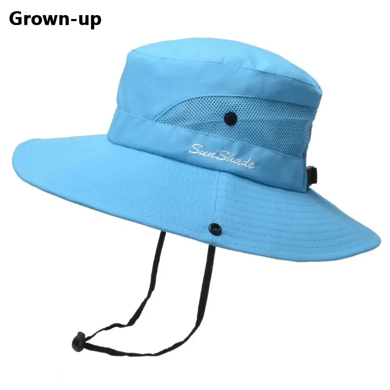 Xinbaoguan 100% Polyester Summer Outdoor Sun Hat, Breathable, Folding Sun Hat, Female Ponytail Hole Fisherman Hat
