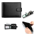 Men's Wallet Large Capacity Multi-Function Short Wallet Multi-slot Zipper Coin ID Credit Card Holder Men's Wallet mbzr
