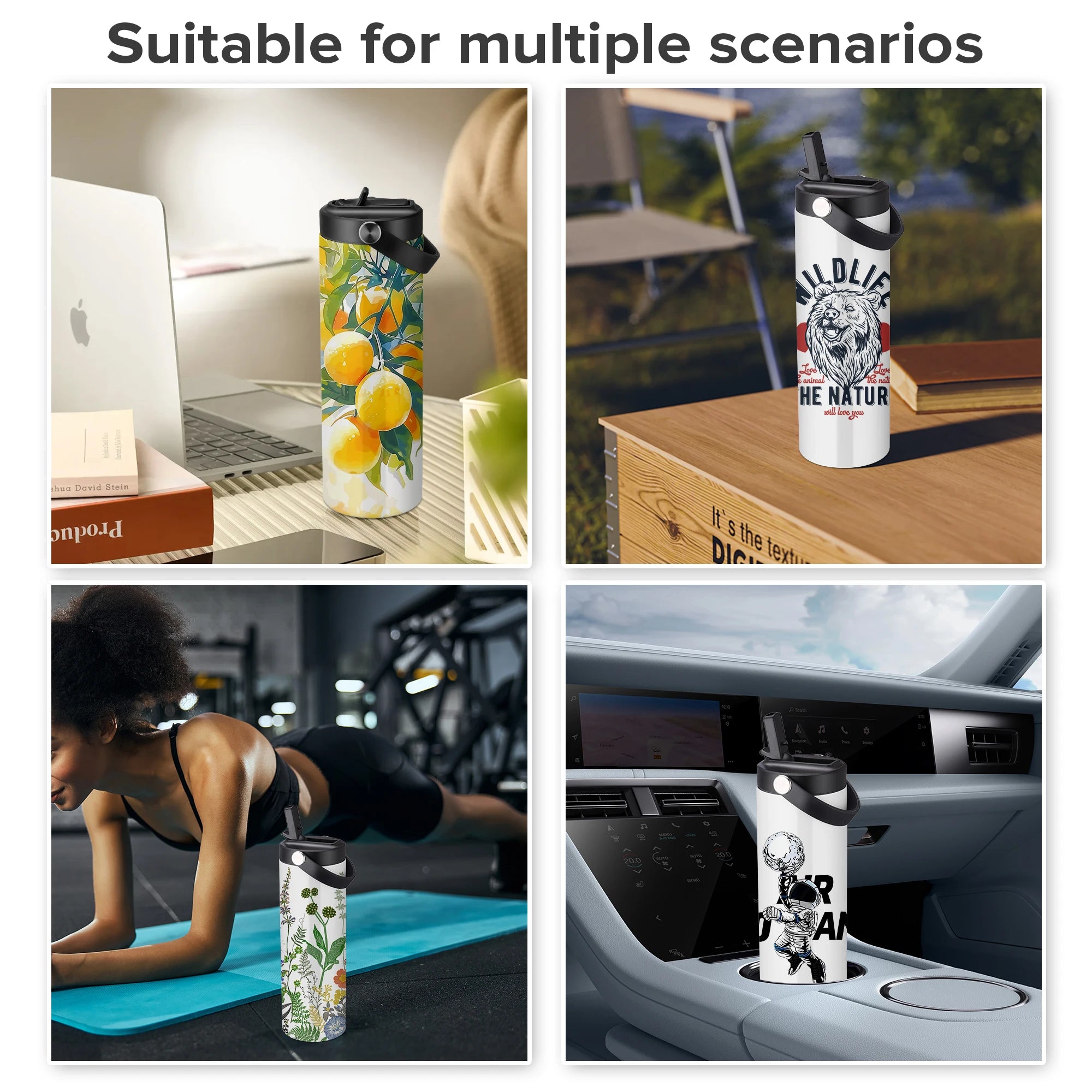 12/25 Pack 20OZ Sublimation Blanks Tumbler, Vacuum Flap With Flip nozzle, Perfect for Fitness Travel and Sports water Bottles mbzr