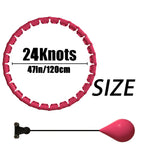 Weighted Fitness Circle Hoops for Adults Weight Loss Plus Size for Adults Smart Exercise 2 in 1 Adjustable with Detachable Knots mbzr