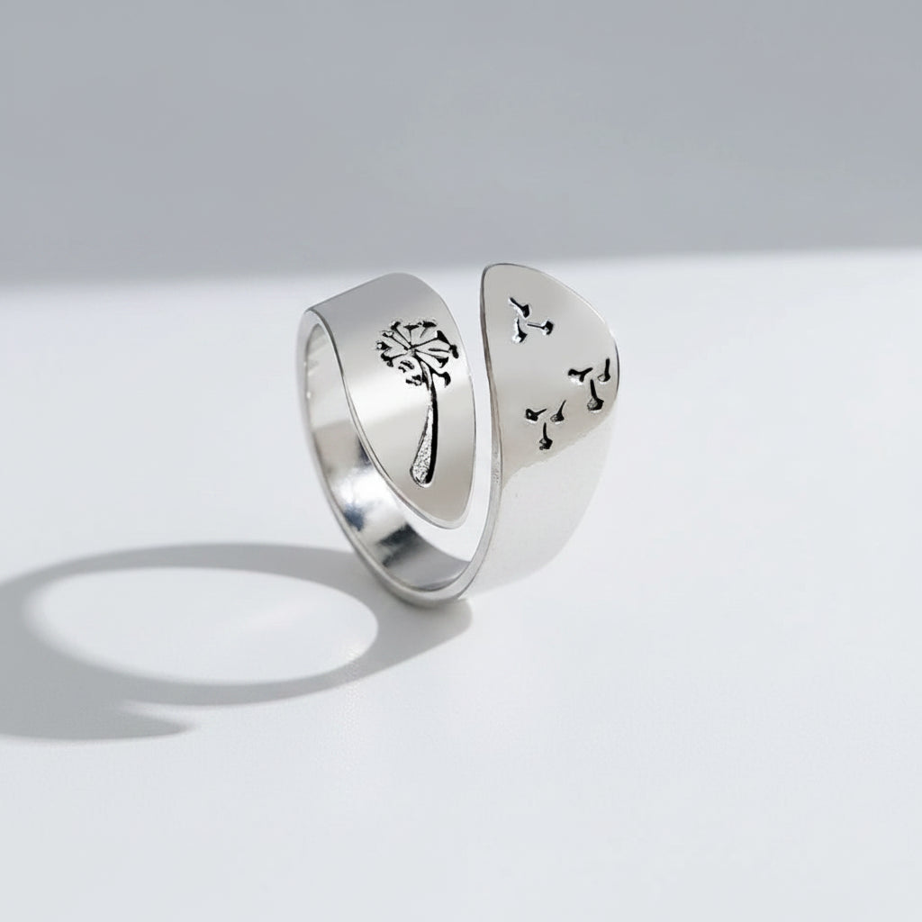 Buyee Silver Couples Engraving Open Ring Fine Jewelry Gift