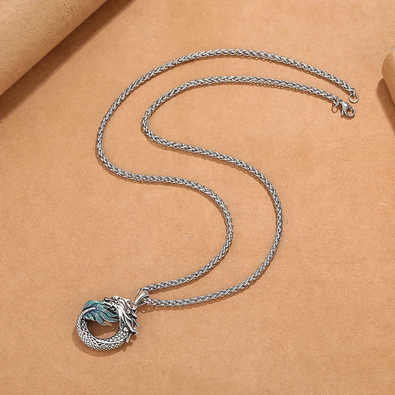 New 925 Sterling Silver Necklace dragon chain For Men Women Fashion Clavicle Chain Necklaces Wedding Party Jewelry Gift mbzr