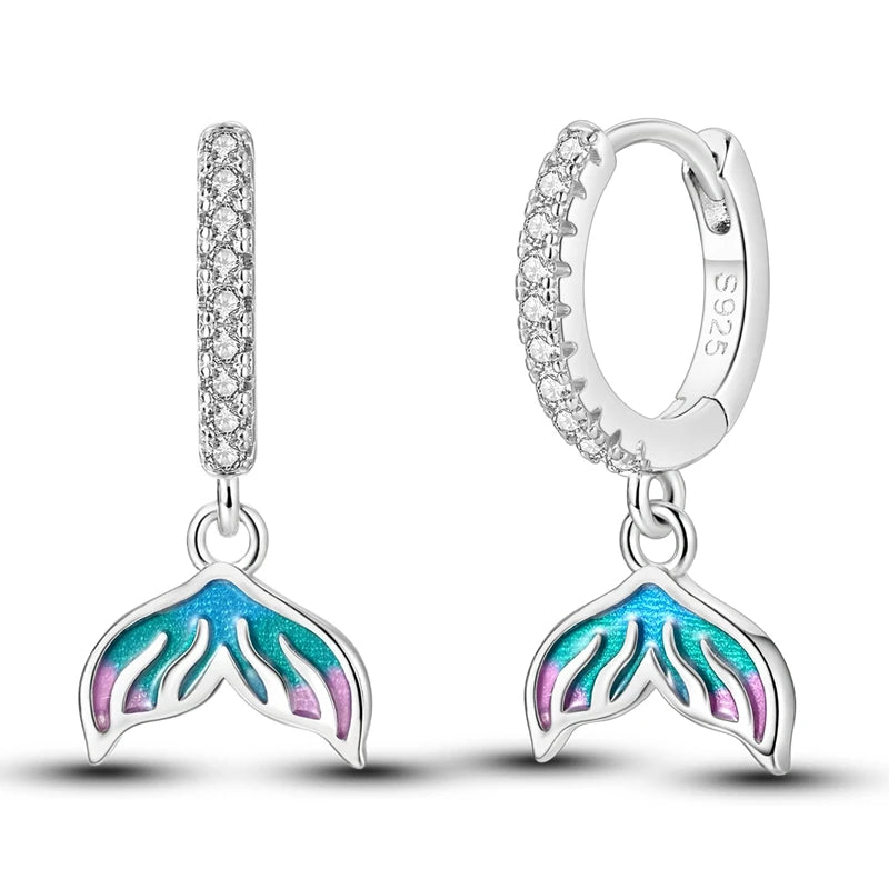MULA 925 Sterling Silver Earrings Fasion Jewelry Zircon Starry Crystal Hoop Earrings