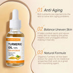 Turmeric Essence Oil Firming Tightening Fade Fine Lines Brighten Skin Tone Remove Melanin Deeply Moisturizing Facial Serum Oil mbzr