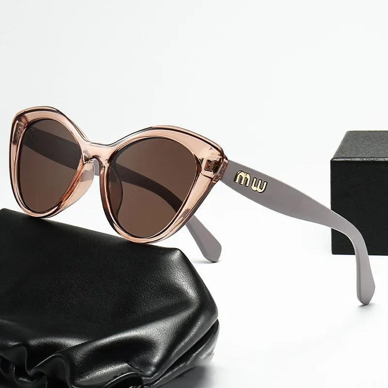 Luxury Eyewear Gradient Anti-reflective Light Vintage Cat Eyes Sunglasses UV400 mbzr