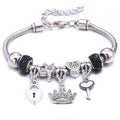 2025 New Charm Bracelet & Bangles Jewelry white butterfly Crown Beads Bracelets Brands Bracelets Fit Women Girl Gift