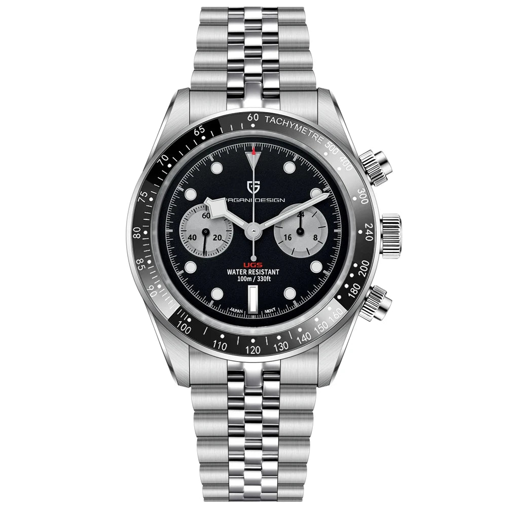 PAGANI DESIGN Men Watches New Pink BB Panda Dial Chronograph Fashion Luxury Quartz Watch For Men VK64 Movt Waterproof Watch 2026