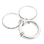 Multi-layer Stackable Finger Rings Shiny Cubic Zirconia Link Ring 18K Gold Plated Stainless Steel High Quality Jewelry Accessory