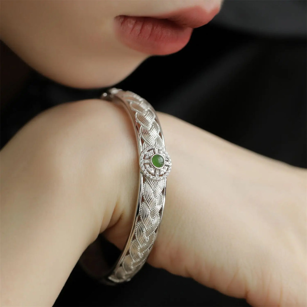 925 sterling silver tassels bracelet woven lace bracelet women's fashion light luxury niche high-end touch bracelet jewelry