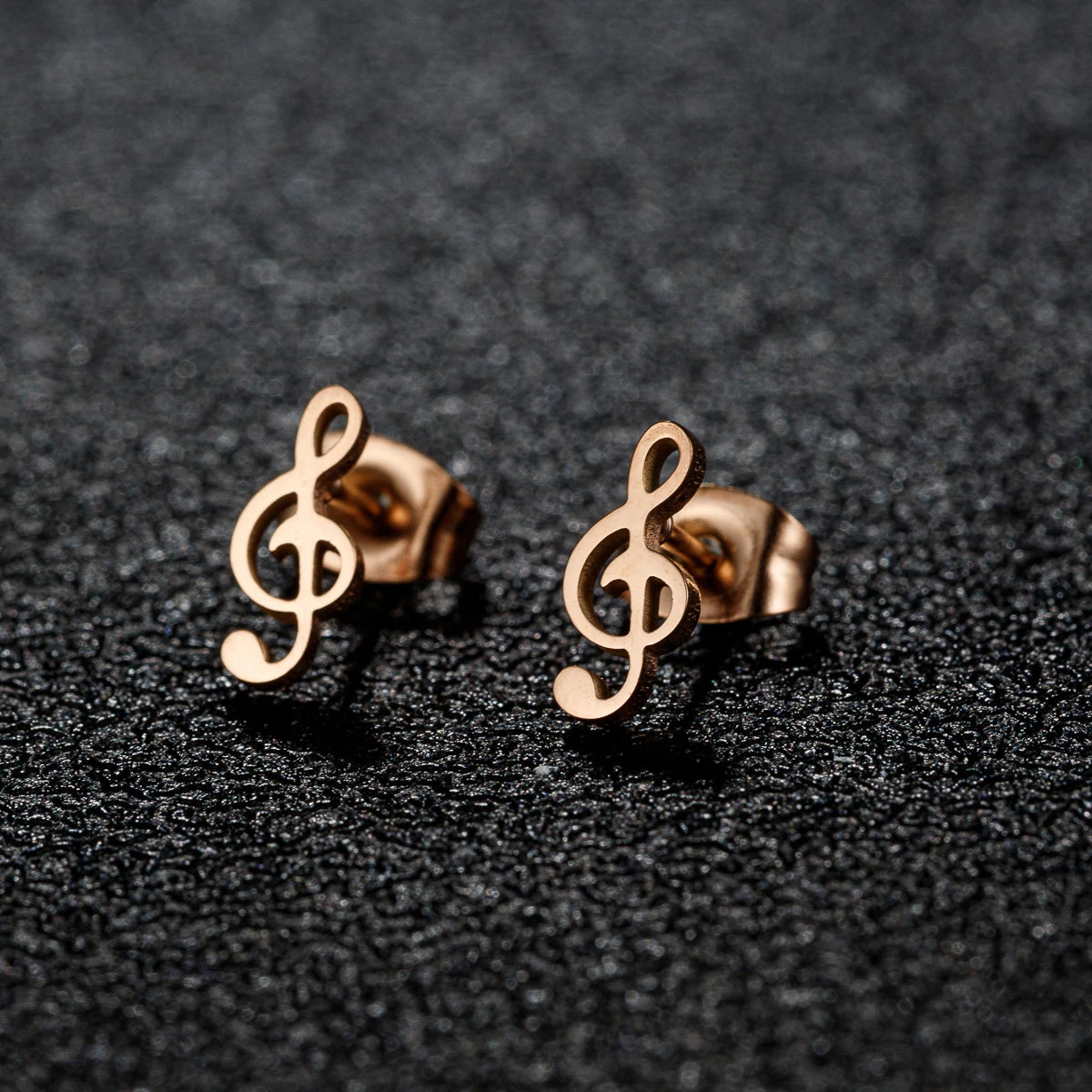 1 Pair Mini Music Earrings Stainless Steel Lovely Small Ear Studs for Women Charm Musical Note Earring Jewelry gift