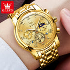OLEVS 2859 Brand original authentic watches for man luxury Gift Box Steel band multifunctional quartz men's watch mbzr