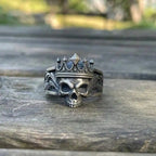 Bold Statement Skull Ring For Men - Solid Steel Vintage Design, Gothic Motorcycle & Punk Rock Jewelry