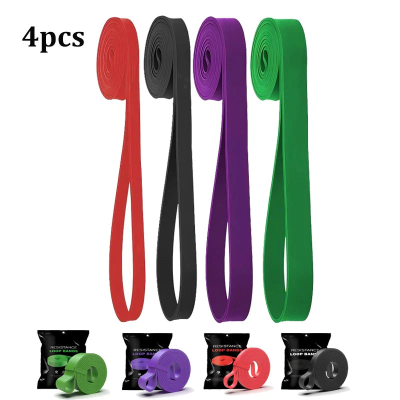 4pcs Pull Up Assistance Bands 4-Level Resistance Bands for Working Out Gym Exercise Bands for Full-Body Training Fitness mbzr