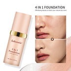 2pcs Waterproof Color Changing Foundation 4 in 1 SPF 30 Hydrating Long Lasting Brightening Concealer Coverage Makeup mbzr