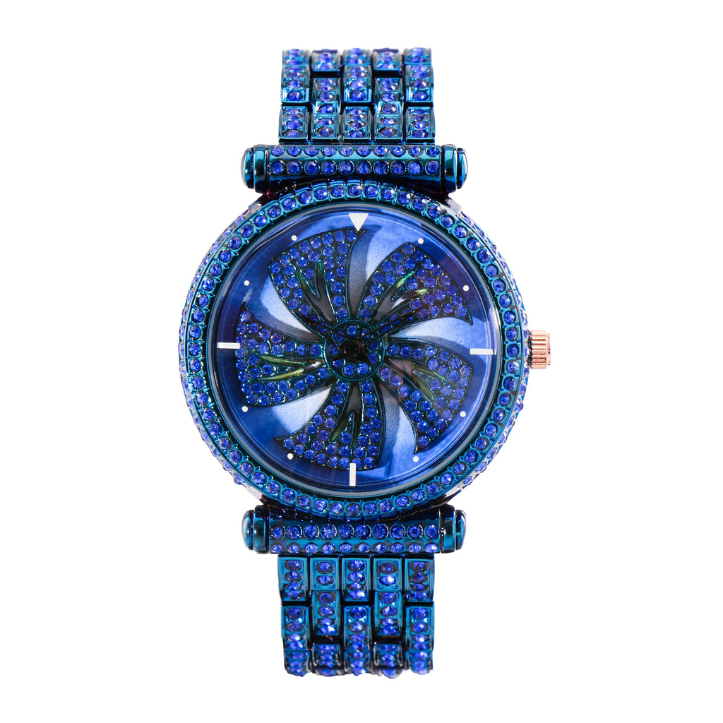 Ladies Rose Gold Rotating Dial Quartz Watch with Zircon, Stylish Luxury Design, Elegant and Fun, Perfect for Daily Wear mbzr