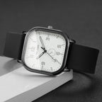 Fashion Square Women's Watch Casual Silicone Strap Quartz Watches Sports Wristwatch For Men Women Students（Without Box） mbzr