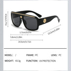 Oversized Vintage Punk UV400 Sunglasses Unisex Fashion