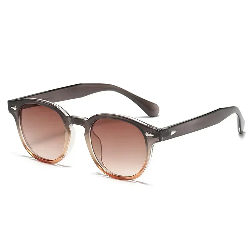JNPCXI Quality New Retro Round Sunglasses Women Fashion Rivets Decoration Shades UV400 Men Punk Leopard Sun Glasses mbzr