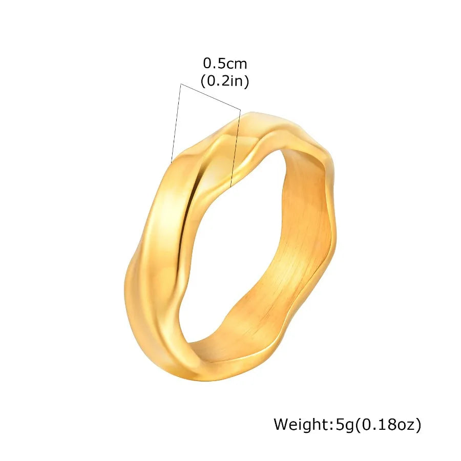 Classic Mobius Rings for Men Boys, Waterproof Stainless Steel Twist Finger Band, Vintage Love Eternity Jewelry Gift for Him Boy