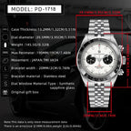 PAGANI DESIGN Men Watches New Pink BB Panda Dial Chronograph Fashion Luxury Quartz Watch For Men VK64 Movt Waterproof Watch 2026 mbzr