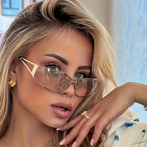 1 new European and American style high-end future technology-feeling color-changing sunglasses, personalized trend eye protection sunglasses, unisex