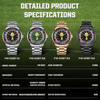 Mark Fairwhale 2026 Fashion Quartz Watches for man Rotatable Flag Dial Waterproof Luminous Wheel Fashion relógios masculino