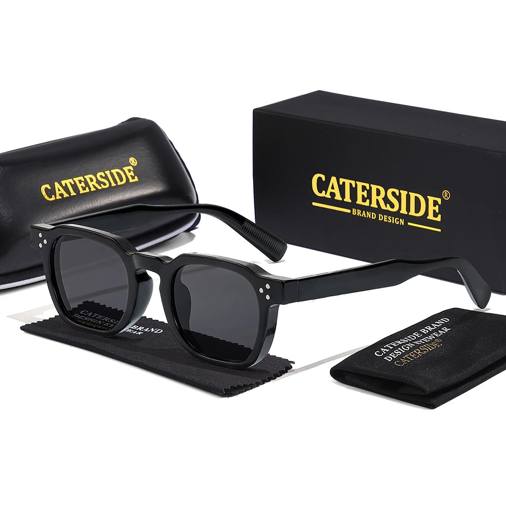 CATERSIDE Retro Men's Sunglasses Brand Design Square Fashion Sun Glasses Women's Outdoor Travel Party Decoration Eyewear UV400 mbzr