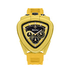 YaLaLuSi Unique Triangle Men Watch Silicone Strap Chronograph Quartz Wristwatch Fashion Sport Waterproof Male Clock Gift