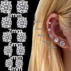 1-10Pcs Strong Magnetic Ear Studs Clips Non Piercing Punk Round Zircon Crystal Earrings for Men Women Fake Body Piercing Jewelry