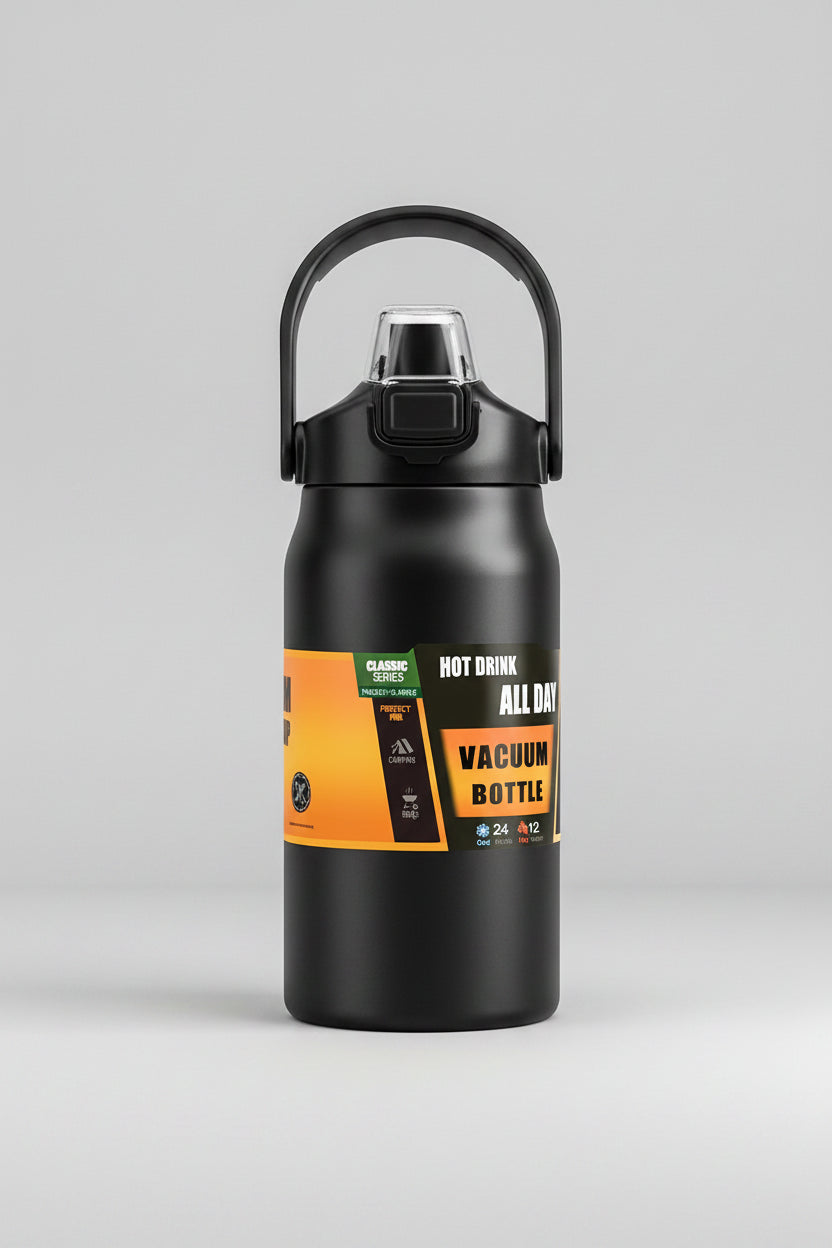 Portable Thermos with Straw 304 Stainless Steel Thermal Mug Tumbler Coffee Cup Sports Vacuum Flasks Cold and Hot Water Bottle mbzr