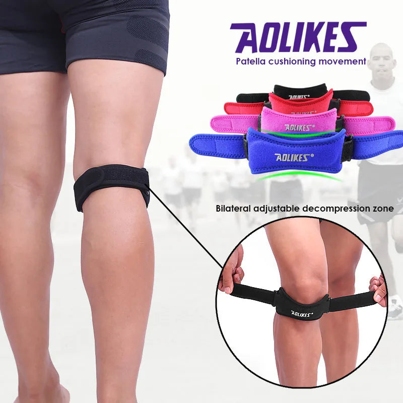 1PCS Adjustable Knee Patellar Tendon Support Strap Band Knee Support Brace Pads for Running basketball Outdoor Sport mbzr