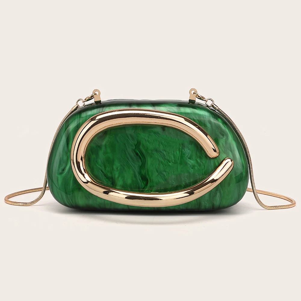 Women's Luxury PVC Box Clutch Bag for Party & Wedding