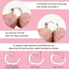 10Pairs Earrings for Women Girls Silver Stud Hoop Earrings Set Cute Surgical Steel Hypoallergenic Earrings Pink Heart Butterfly Flower Pearl Screw Back Earrings for Women Sleeper Earrings