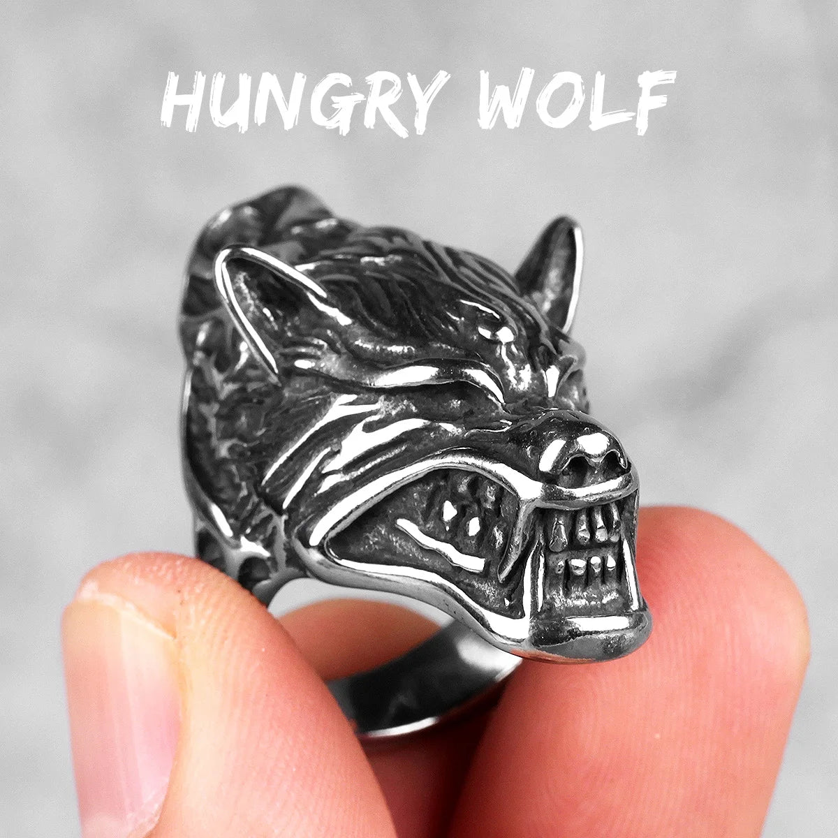 Stainless Steel Animal Rings Eagle Dog Dragon Bird Snake Hip Hop Trendy