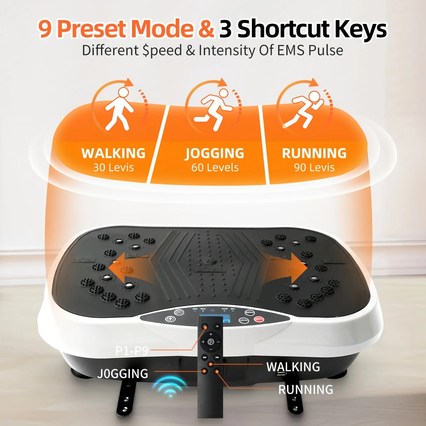 Magnetic Vibration Plate Exercise Machine: 200 Speeds, 330lb Capacity, Portable & Quiet Home Fitness for Women/Men mbzr