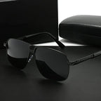 Premium cross-border fashion dual-purpose day and night UV protection glasses trendy new sunglasses 2025 sense men's sunglasses