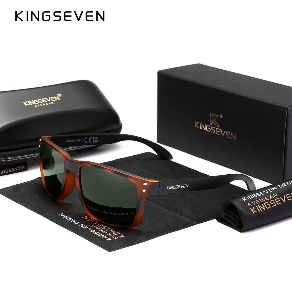 KINGSEVEN Rectangle Retro TR90 Polarized Sunglasses Cycling UV400 Climbing Anti-glare Outdoor Sports Eyewear