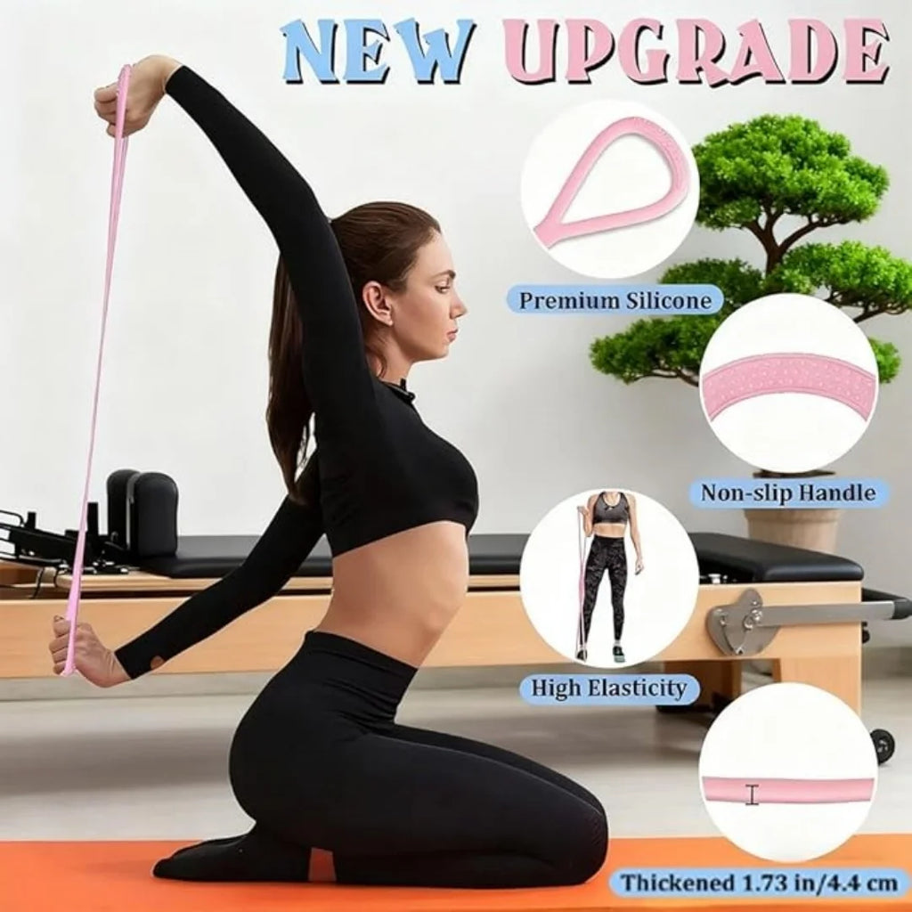 Resistance Bands with Handles,Figure 8 Resistance Band Elastic Fitness Bands Exercise Band for Home Yoga Gym Workout mbzr