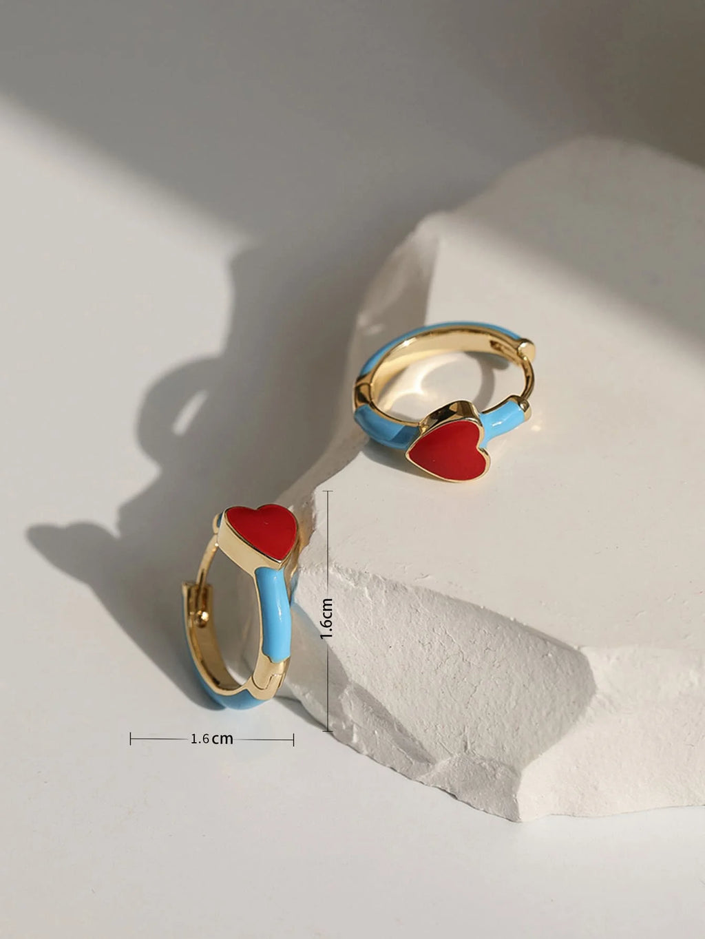 Heart Decor Hoop Earrings Valentines,Mom,Mother,Mother's Day,Gift