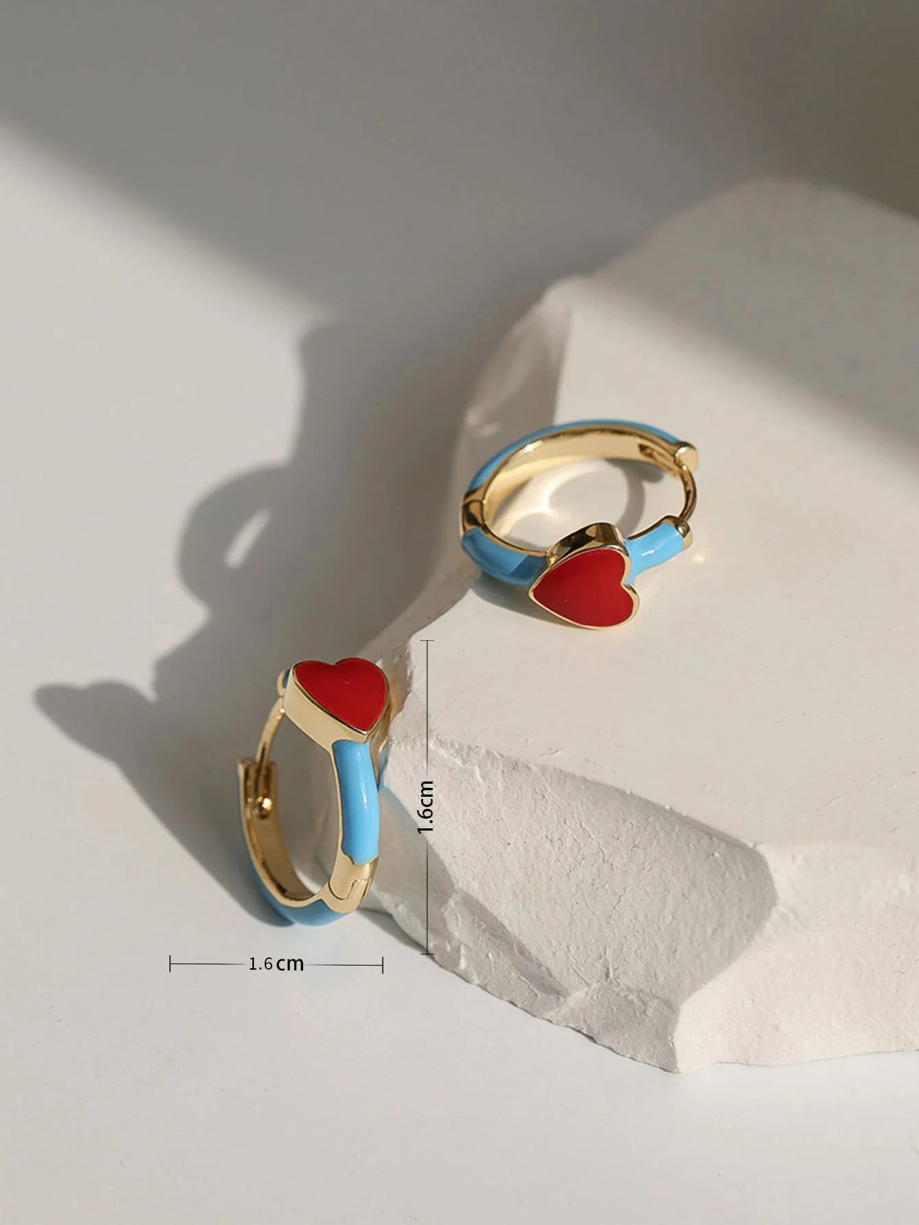 Heart Decor Hoop Earrings Valentines,Mom,Mother,Mother's Day,Gift